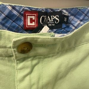 Chaps Pastel Green Khaki Shorts Size 38